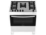 Fogão 5 Bocas a Gás Atlas Mônaco Top Glass Mesa de Vidro e Acendimento Automático Branco Bivolt