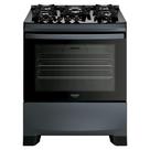 Fogão 5 Bocas à Gás Dako Supreme Acendimento Automático Mesa de Vidro Painel Touch Titânio Bivolt