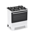Fogão 5 Bocas Atlas Agile Up Com Mesa De Vidro A Gás Bivolt Branco