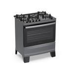 Fogão 5 Bocas Atlas Agile Up Com Mesa De Vidro A Gás Bivolt Titanium