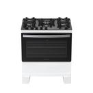 Fogão 5 Bocas Atlas Agile Up Glass Automático Mesa De Vidro Branco Bivolt