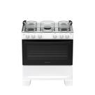 Fogão 5 Bocas Atlas Mônaco Plus Mesa De Inox Bivolt Branco
