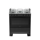 Fogão 5 Bocas Atlas Mônaco Plus Mesa De Inox Bivolt Preto