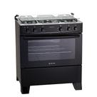 Fogão 5 Bocas Atlas Mônaco Plus Preto com Acendimento Automático e Mesa Inox Bivolt