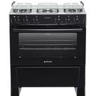 Fogão 5 Bocas Atlas Mônaco Plus Preto com Mesa Inox - Bivolt