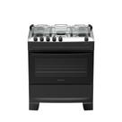 Fogão 5 Bocas Atlas Mônaco Top Automático Mesa Inox Preto Bivolt