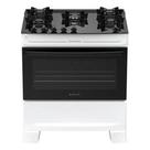 Fogão 5 Bocas Branco com Mesa de Vidro Atlas Mônaco Top Glass Bivolt