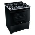 Fogão 5 Bocas Brastemp com Mesa de Vidro e Turbo Chama Preto Bivolt