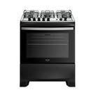 Fogão 5 Bocas Dako Supreme Mesa de Inox e Timer Bivolt - Preto