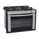 Fogão 5 Bocas De Embutir Venax Gaudi Prisma Vitreo Bl Gas GLP Inox Bivolt