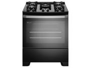 Fogão 5 Bocas Electrolux Inox Preto Mesa de Vidro Efficient FE5GB