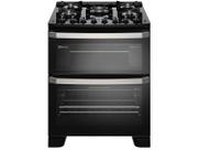 Fogão 5 bocas Electrolux Preto Experience 2 Fornos, Mesa de Vidro e PerfectCook360 (FE5DP)