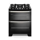 Fogão 5 bocas Electrolux Preto Experience Mesa de Vidro, 2 Fornos e PerfectCook360 (FE5DB) Fogão 5 bocas Electrolux Preto Experience Mesa de Vidro, 2 Fornos e PerfectCook360 (FE5DB)