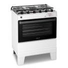 Fogão 5 Bocas Esmaltec de Piso Automático Mesa de Inox 84L Ideal Master