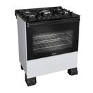 Fogão 5 Bocas Mueller com Mesa de Vidro e Forno 81L Branco Bivolt - MFV5BF Fogão 5 Bocas Mueller com Mesa de Vidro e Forno 81L Branco Bivolt - MFV5BF