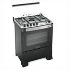 Fogão 5 bocas Mueller Decorato Gourmet Preto Fosco com Timer e Tripla Chama-Bivolt