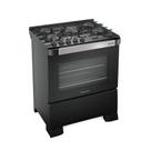 Fogão 5 Bocas Mueller Decorato Vetro com Mesa de Vidro e Timer Bivolt Preto Fosco Fogão 5 Bocas Mueller Decorato Vetro com Mesa de Vidro e Timer Bivolt Preto Fosco