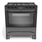 Fogão 5 Bocas Mueller Preto Fosco com Mesa Esmaltada Fogão 5 Bocas Mueller Preto Fosco com Mesa Esmaltada