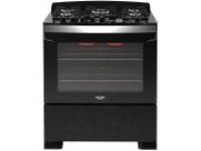 Fogão 5 Bocas Preto com Frente em Vidro Preto e Timer Digital Dako Diplomata Grill Bivolt