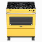 Fogao 5 Bocas Venax Gaudi Vetro Vitreo Amarelo Gas Glp