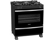 Fogao 5 Bocas Venax Maxi Vitreo Preto Fosco Gas Glp