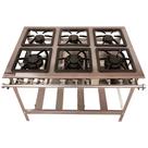 Fogão 6 Bocas 3 Duplas Inox Stand Metal Brey Baixa Pressão 106-3D - I Fogão 6 Bocas 3 Duplas Inox Stand Metal Brey Baixa Pressão 106-3D - I