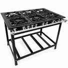 Fogao 6 Bocas 40X40 Gold C-cfzg-158 Gas Glp Baixa Pressao Perfil 10Cm De Pe Centro Cozinha - Cefaz Fogao 6 Bocas 40X40 Gold C-cfzg-158 Gas Glp Baixa Pressao Perfil 10Cm De Pe Centro Cozinha - Cefaz