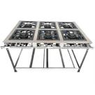 Fogao 6 Bocas 40X40 Gold Cfzg-158 Inox Gas Glp Baixa Pressao Perfil 10Cm De Pe Centro Cozinha - Cefaz