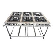 Fogão 6 Bocas Industrial a Gás Linha Luxo Baixa Pressão 40x40cm P8 Inox Light 600205 MR.Fogões