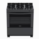 Fogao 6 Bocas Venax Delplus Vitreo Bl Grafite Gas Glp