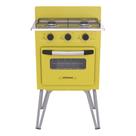 Fogao a Gas 2 Bocas com Forno Venax Gemini Vetro Amarelo
