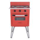 Fogao a Gas 2 Bocas com Forno Venax Gemini Vetro Vermelho