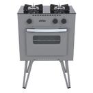 Fogao a Gas 2 Bocas com Forno Venax Mini Cook Grafite