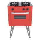 Fogao a Gas 2 Bocas com Forno Venax Mini Cook Vermelho