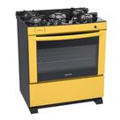 Fogao a Gas 5 Bocas Venax Delplus Vitreo BL Amarelo Fogao a Gas 5 Bocas Venax Delplus Vitreo BL Amarelo