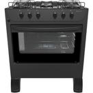 Fogão a Gás Braslar Carina Black 5 Bocas Acendimento Automático