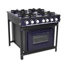 Fogão A Gás Bravo Multicores 4 Bocas Com Forno Br4bf - Venâncio Azul Azul