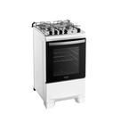 Fogão a Gás Dako Supreme 4 Bocas Branco Mesa Inox - Bivolt