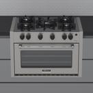Fogao a Gas de Embutir 5 Bocas Venax Gaudi Line Inox