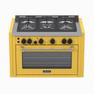 Fogao a Gas de Embutir 5 Bocas Venax Temis Amarelo