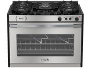 Fogão a Gás de Embutir Gaudi Platinum Vitreo 5 Queimadores Inox GLP 220V 22232