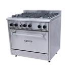 Fogão a Gás Industrial Com Forno Don Bidone 6 Bocas FDB6F- Venâncio