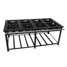 Fogão a Gás industrial Maxi 8 Queimadores 4 duplos e 4 simples M8 - Venâncio