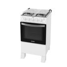 Fogão à Gás Itatiaia Waves 4 Bocas Branco Mesa Inox Forno 48 L-Bivolt Fogão à Gás Itatiaia Waves 4 Bocas Branco Mesa Inox Forno 48 L-Bivolt