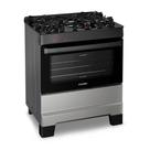Fogão a Gás Mesa de Vidro Forno 84L Esmaltec IDEAL Top Glass Inox 5 bocas Bivolt Fogão a Gás Mesa de Vidro Forno 84L Esmaltec IDEAL Top Glass Inox 5 bocas Bivolt