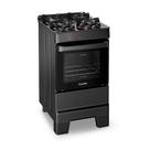 Fogão a Gás Mesa de Vidro Forno Limpa Fácil e Acendimento Automático Esmaltec IDEAL Top Glass Cor Preto 4 bocas Bivolt