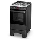 Fogão a Gás Mesa Inox Forno 50L Limpa Fácil e Acendimento Automático Esmaltec IDEAL Super F4IAP Cor Preto 4 bocas Bivolt