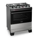 Fogão a Gás Mesa Inox Tampa de Vidro Forno 84L Esmaltec IDEAL Top Inox 5 bocas Bivolt Fogão a Gás Mesa Inox Tampa de Vidro Forno 84L Esmaltec IDEAL Top Inox 5 bocas Bivolt