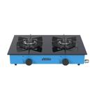 Fogao a Gas Portatil 2 Bocas Venax Flamalar Vitreo Azul