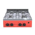 Fogao a Gas Portatil 4 Bocas Venax Grand Petit Vetro Vermelho